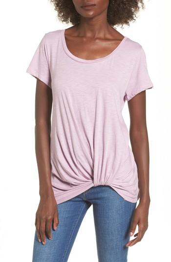 Women's Bp. Twist Front Tee, Size - Purple
