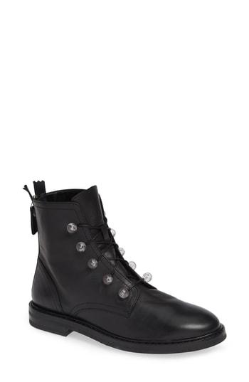Women's Agl Lucite Knob Combat Boot Us / 35eu - Black