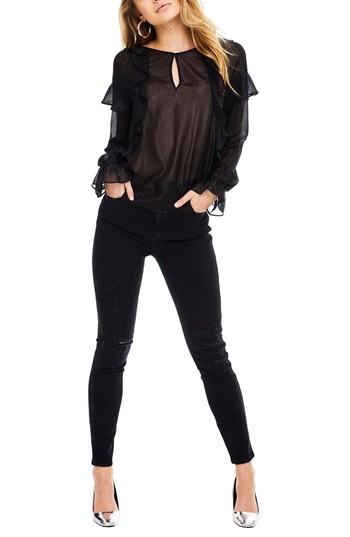 Women's Astr The Label Casey Sheer Blouse