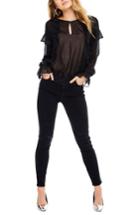 Women's Astr The Label Casey Sheer Blouse