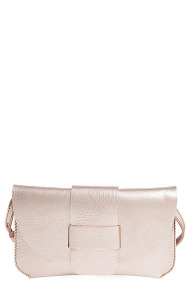 Pedro Garcia Leather Flap Clutch - Metallic