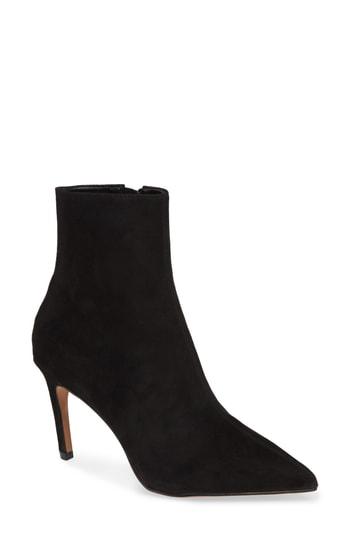 Women's Black Suede Studio Emerson Bootie M - Black