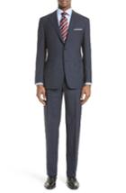 Men's Canali Classic Fit Check Wool Blend Suit