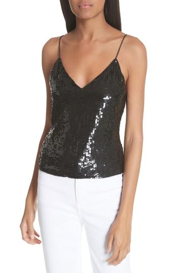 Women's Alice + Olivia Delray Sequin Camisole - Black
