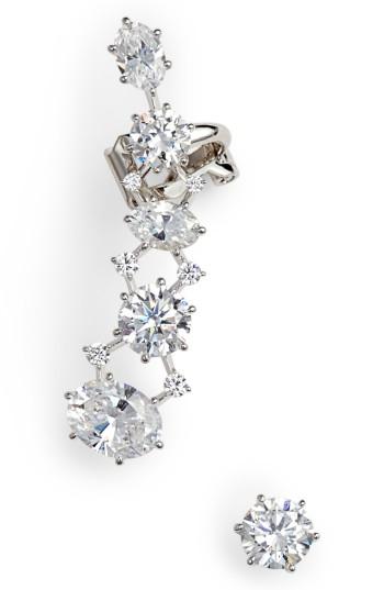 Women's Nadri Cubic Zirconia Royale Ear Crawler & Stud