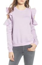 Women's Rebecca Minkoff Gracie Cold Shoulder Sweatshirt, Size - Purple