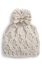 Women's Sole Society Chunky Cable Knit Beanie - Grey