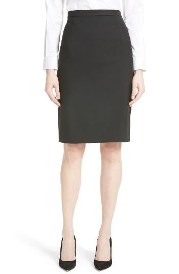 Women's Theory Hemdall B Stretch Wool Pencil Skirt