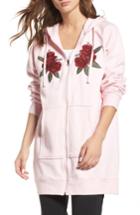 Women's Brunette The Label Brunette Embroidered Zip Hoodie /small - Pink