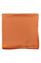 Men's Robert Talbott Geometric Silk Pocket Square, Size - Orange