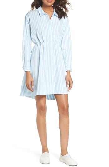 Women's French Connection Smithson Stripe Shirtdress - Blue