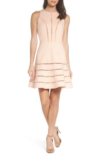 Women's Adelyn Rae Peggy Fit & Flare Dress - Pink