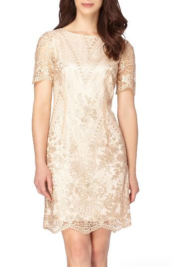 Women's Tahari Sequin Lace Shift Dress