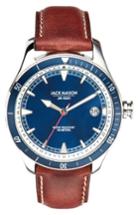 Men's Jack Mason Brand Nautical Leather Strap Watch, 50mm