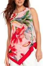 Women's Wallis Floral Burst Double Layer Top Us / 8 Uk - Red
