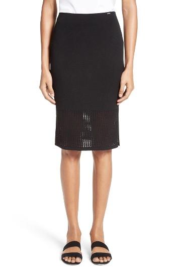 Women's St. John Collection Technical Mesh Knit Pencil Skirt