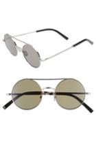 Men's Cutler And Gross 49mm Polarized Round Sunglasses - Palladium/ Dark Grey