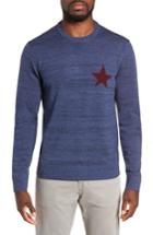 Men's Michael Bastian Intaria Star Merino Wool Sweater - Blue