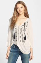 Women's Lucky Brand Embroidered Jersey Top