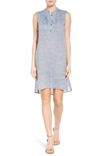 Women's Nic+zoe Drifty Linen Tunic Dress - Blue