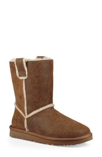 Women's Ugg Classic Spill Seam Bootie M - Brown