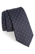 Men's Canali Dotted Wool & Silk Tie, Size - Blue