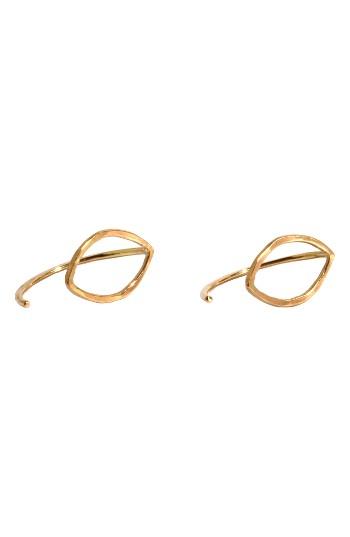 Women's Melissa Joy Manning Small Oval Threader Stud Earrings