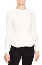Women's Sandro Rickie Peplum Sweater - White