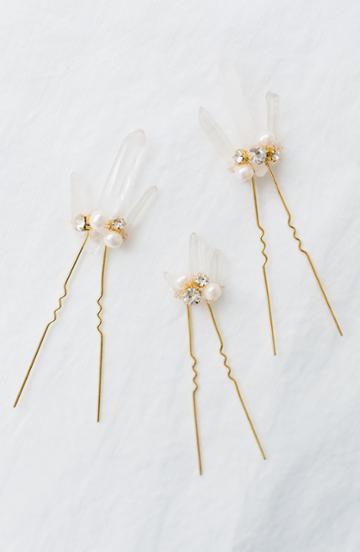 Emma Katzka Set Of 3 Honeysuckle Quartz Combs
