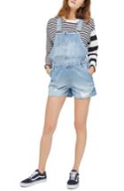 Women's Topshop Short Maternity Overalls Us (fits Like 0-2) - Blue