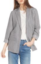 Women's Cupcakes And Cashmere Dove Stripe Blazer - Blue