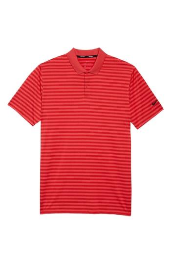 Men's Nike Dry Victory Stripe Golf Polo - Red