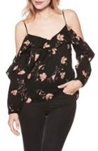 Women's Paige Arabeth Floral Cold Shoulder Blouse - Black