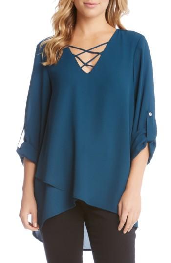 Women's Karen Kane Crisscross Wrap Top - Green