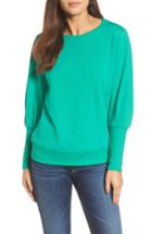 Women's Halogen Blouson Sleeve Sweatshirt, Size - Green