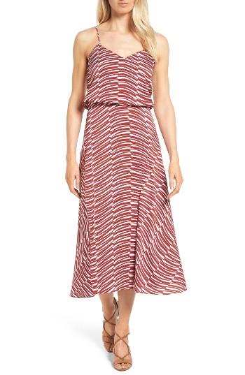 Women's Classiques Entier Stretch Silk Midi Dress - Red