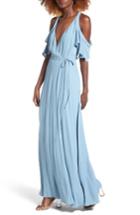 Women's Privacy Please Acme Off The Shoulder Wrap Maxi Dress