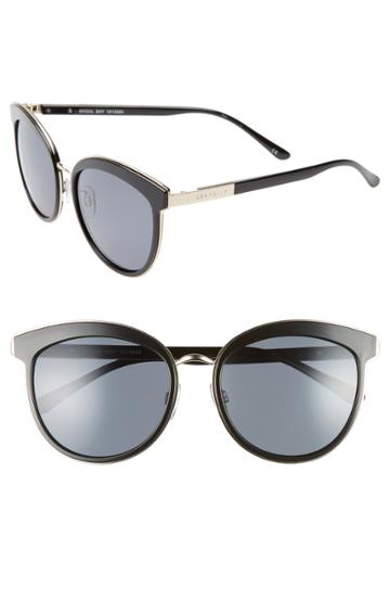 Women's Seafolly Shoal Bay 53mm Polarized Cat Eye Sunglasses - Black