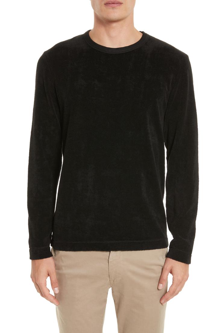Men's Our Legacy Long Sleeve French Terry T-shirt, Size - Black