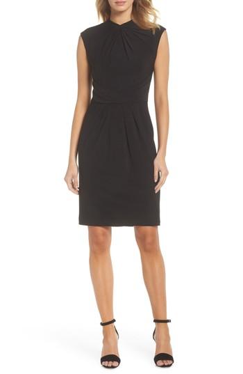 Women's Adrianna Papell Matte Jersey Sheath Dress - Black
