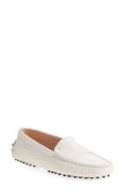 Women's Tod's 'gommini' Driving Moccasin Us / 34eu - Ivory