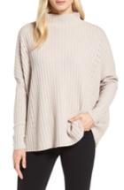 Women's Nordstrom Signature Boxy Ribbed Cashmere Sweater - Beige