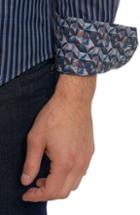 Men's Robert Graham Marion Classic Fit Stripe Shirt X-large - Black