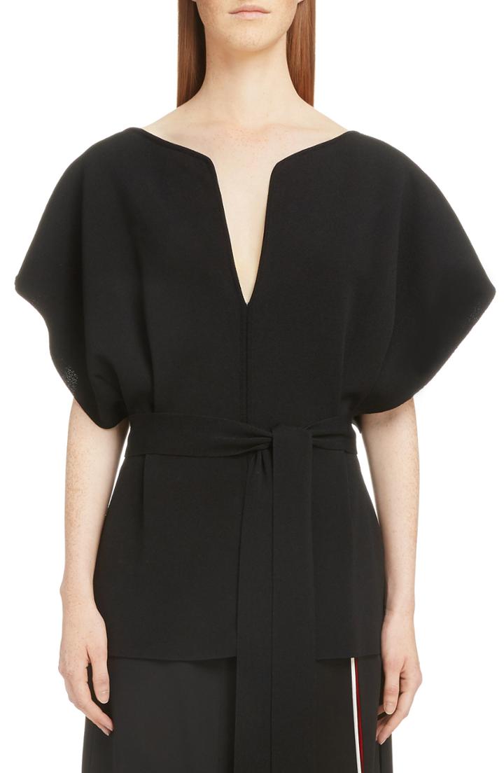 Women's Givenchy Tie Waist Blouse - Black