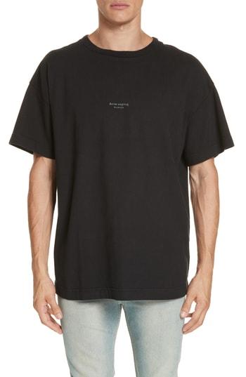 Men's Acne Studios Logo Graphic T-shirt - Black