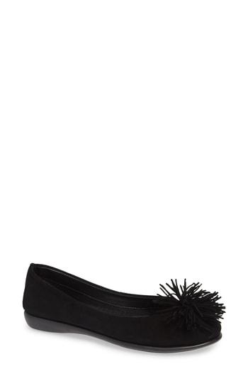 Women's The Flexx Pompom Flat M - Black