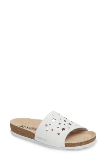 Women's Mephisto Nora Slide Sandal M - White