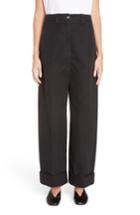 Women's Acne Studios Madya Cuffed Cotton Pants Us / 32 Eu - Black