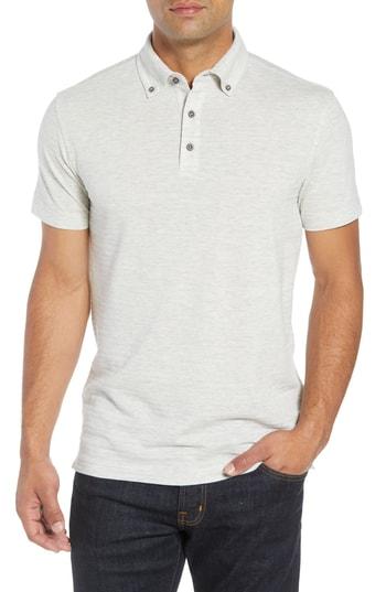 Men's Bobby Jones Rule 68 Regular Fit Jacquard Polo - Grey