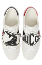 Men's Gucci New Ace Shark Patch Sneaker Us / 6uk - White